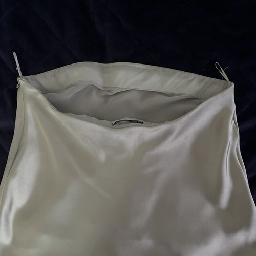 Zara satin strapless top size M used, sage green