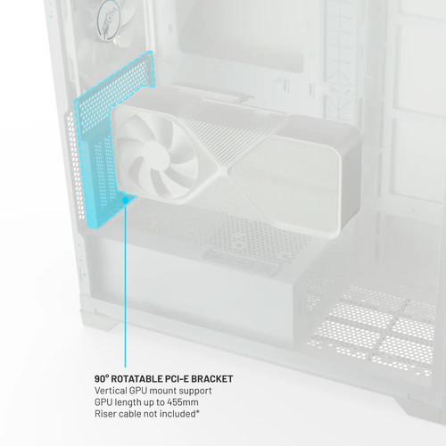 Valkyrie VK-02 Lite Mid Tower ATX computer case with side window white new