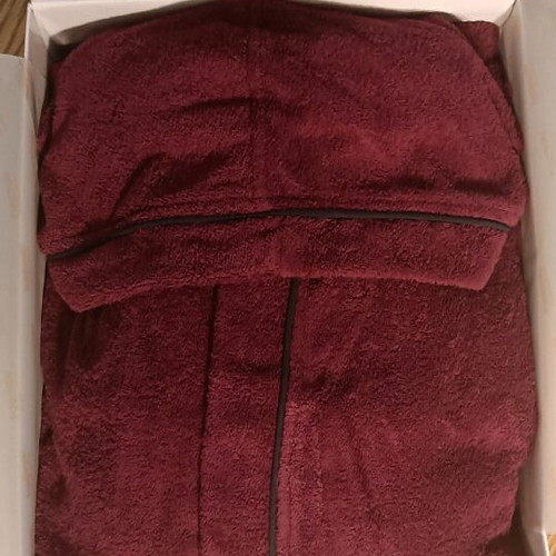 Palamaiki men's bathrobe XXL new, Red Plum