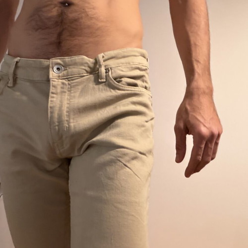 Mango beige pants size M like new, elastic legs