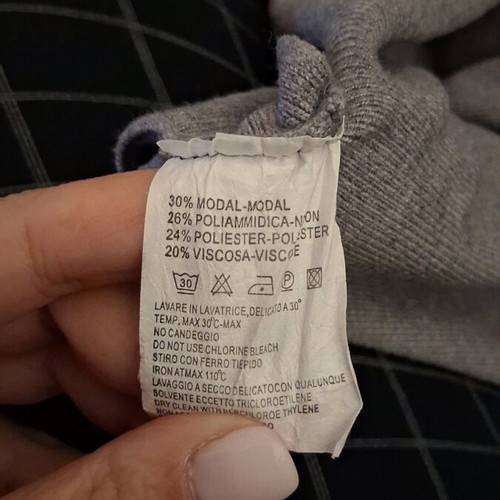 Poncho with sleeves gray like new