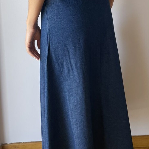 Cotton jean summer skirt new, size M 38 10, blue