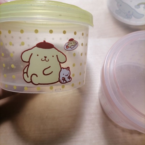 Miniso Sanrio Food Container Set 3 Pieces used, stackable, microwave safe