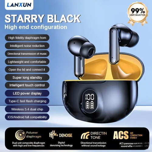 Lanxun TWS wireless earbuds 5.3 with microphone and LED charging case new