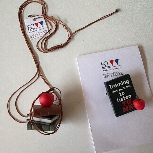 Handmade necklace and brooch set new, perfect gift for teachers