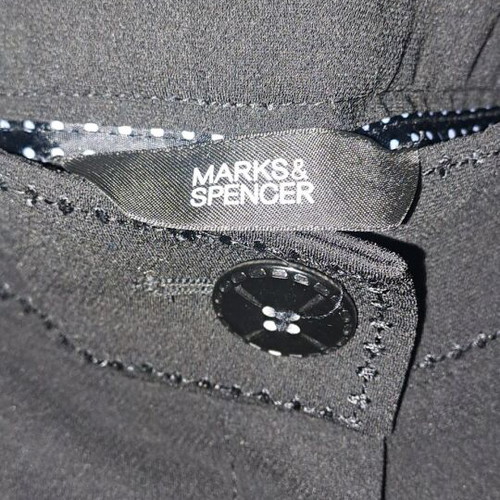 Marks & Spencer dress pants black with embroidery on belt like new