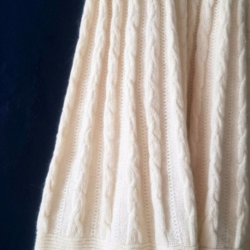 Benetton knitted dress midi like new, size S/M, cream off-white