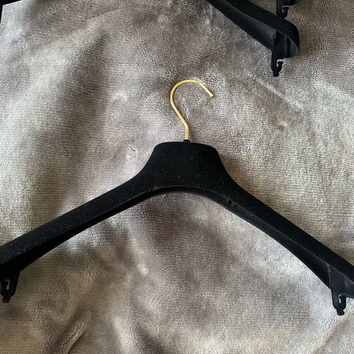 Chanel set of 5 new hangers with metal CC logo