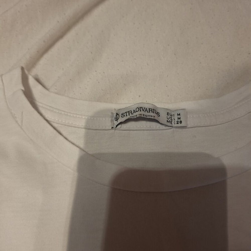 Stradivarius T-shirt, white, size M