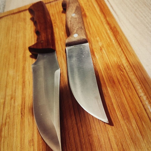 Hunting knives for skinning, handmade, Huter Georg and ASERO TOLEDANO