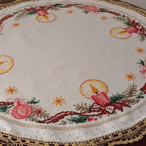 Handmade embroidery with Christmas theme like new