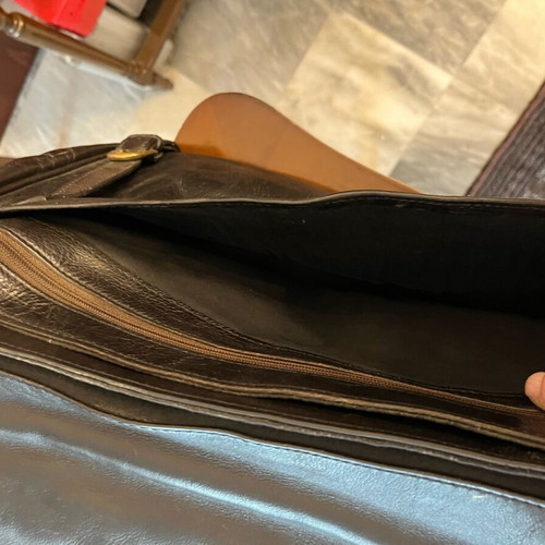 Leather briefcase black like new