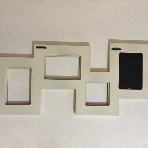 Wooden hanging photo frame with 4 slots, used