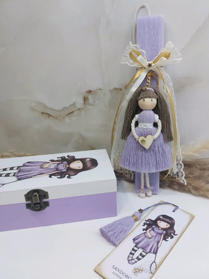 Handmade Easter set with candle, jewelry box and bookmark