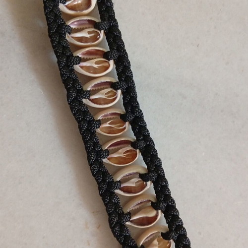 Boho handmade belt with real shells macrame style, like new
