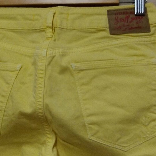 Staff Snizzy cotton jeans like new, yellow, skinny fit