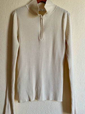 Mango long-sleeve blouse new, viscose, beige, size L
