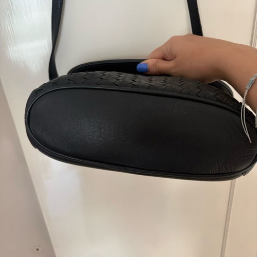 Mouriadis leather shoulder bag like new, blue
