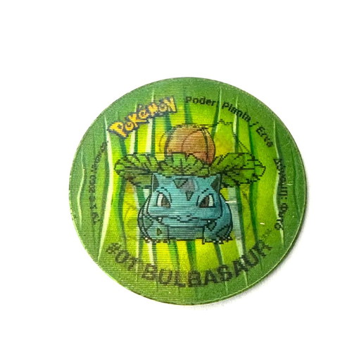 Pokemon tazos tags #02 Bulbasaur 3D like new