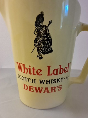 Dewars Whisky Ceramic Water Jug vintage 1950s-1960s like new