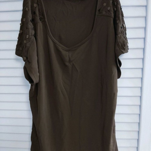 Evening blouse with shoulder detail like new, size M