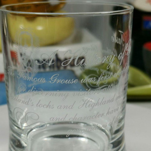 Famous Grouse collectible whisky cut glass used