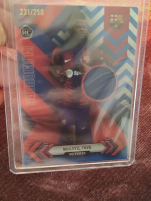 Mikayil Faye relic card 2023-24 Barcelona like new, numbered 231/250