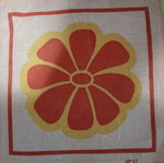 Embroidery canvas flower