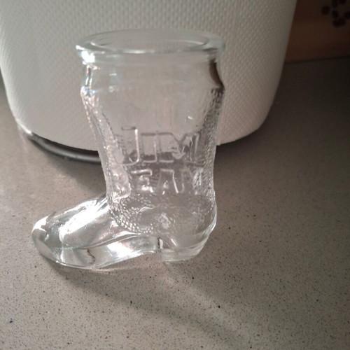 Jim Beam Collectible Shot Glass Boot Shape Like New