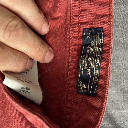 Jack & Jones summer pants size M, like new, straight fit, red