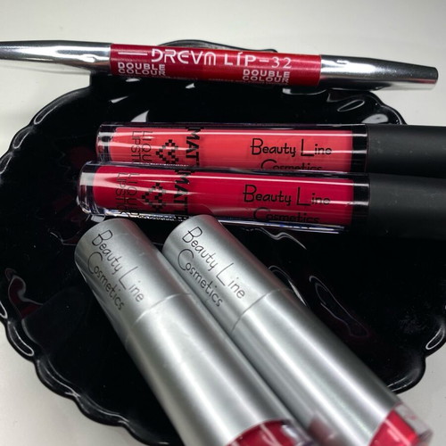 Beauty Line makeup products new with 2 lipsticks and 2 matte lipsticks