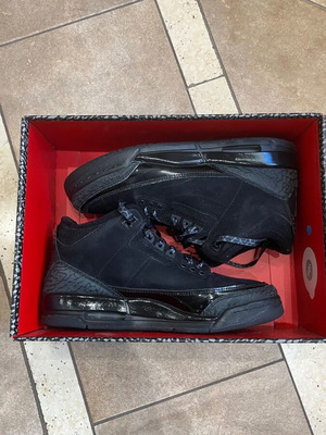 Jordan 3 Black Cat sneakers σε μαύρο, νούμερο 40