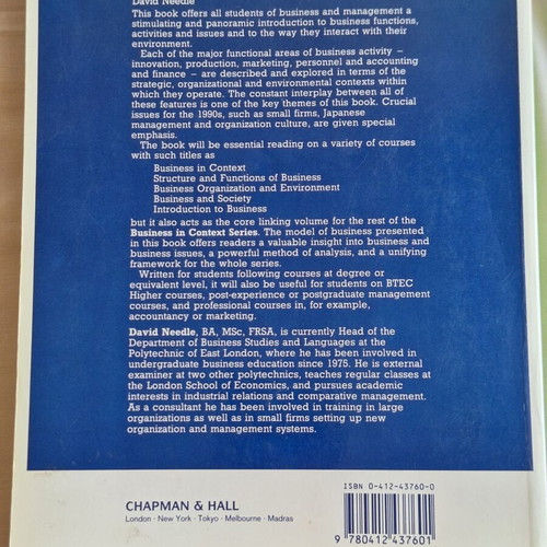 Operations Management & Business in Context books, English