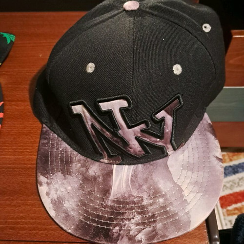 Men's hat used, black and gray