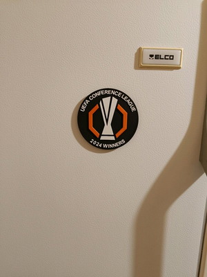 Collectible Europa Conference League Winners 2024 badge new with magnet