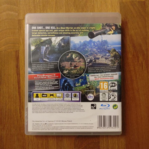 Sniper Ghost Warrior PS3 game used