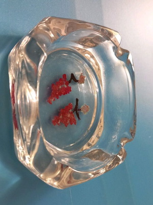 Handmade ashtray with grape design new