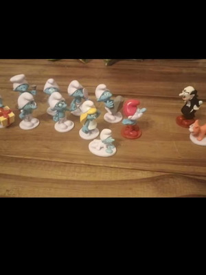 Smurfs Collection New, 12 Handmade Hand-Painted Figures
