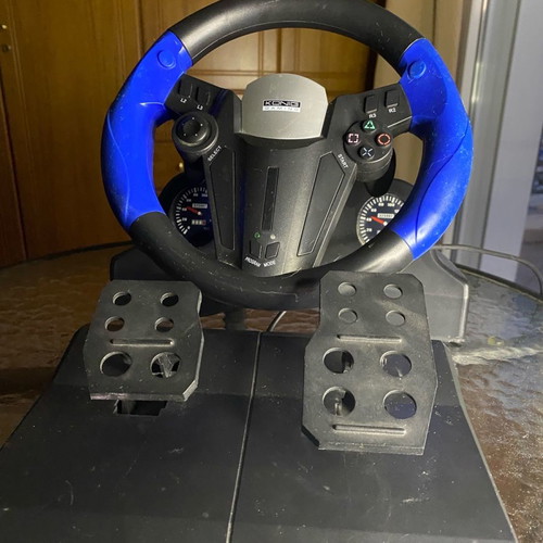 Steering wheel with pedals for PS2 used with PS2 and WRC