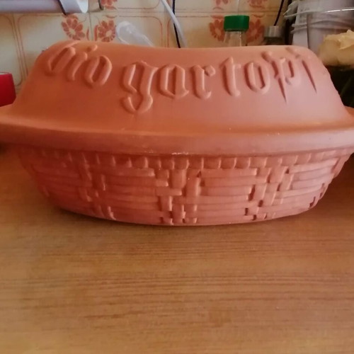Bio Gastopf clay pot used, natural clay, German