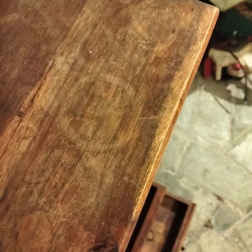 Rustic wooden slim-line armoire cabinet