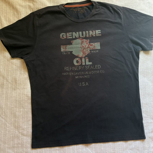 Harley-Davidson Genuine Oil graphic T-shirt XXL, vintage biker style