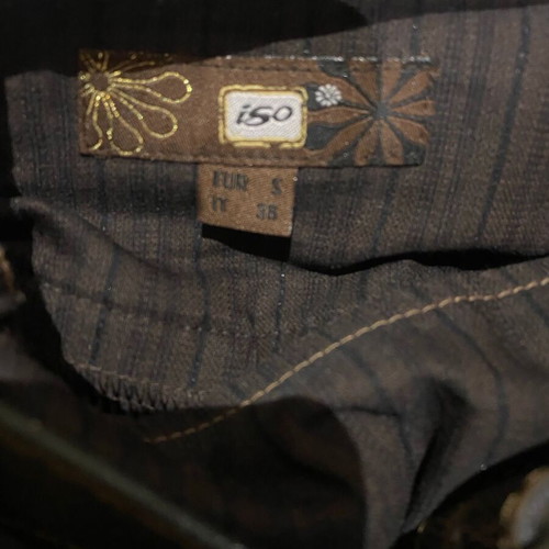 Brown mini skirt with leather belt S used