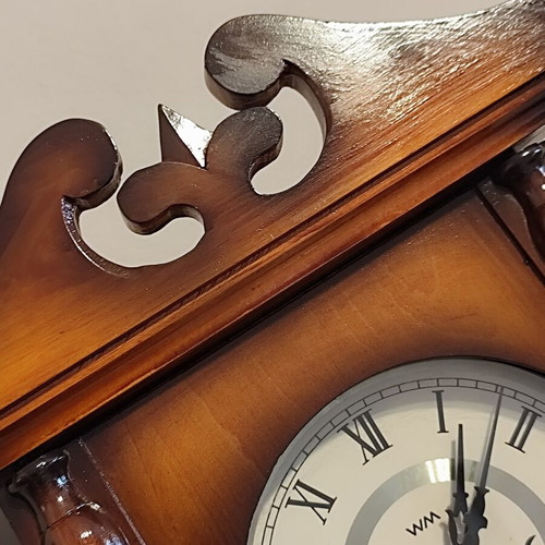 WM Widdop 31 Day Regulator Wooden Wall Clock like new