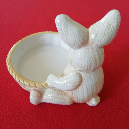 Easter egg holder bunny used, ceramic