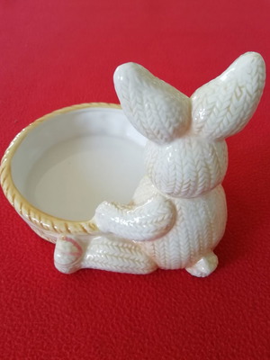 Easter egg holder bunny used, ceramic