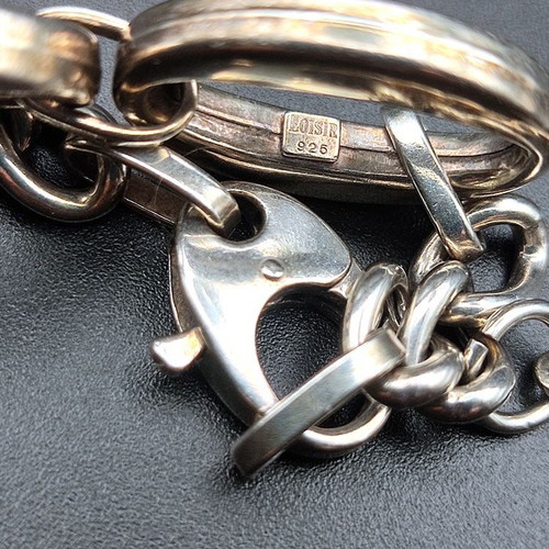 Loisir Silver Bracelet 925 with Greek Flag Charm like new