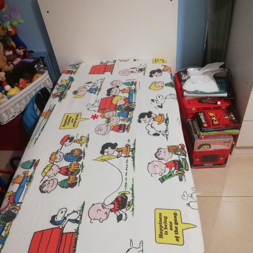 Two children's cribs convertible to beds with LaTeX mattresses