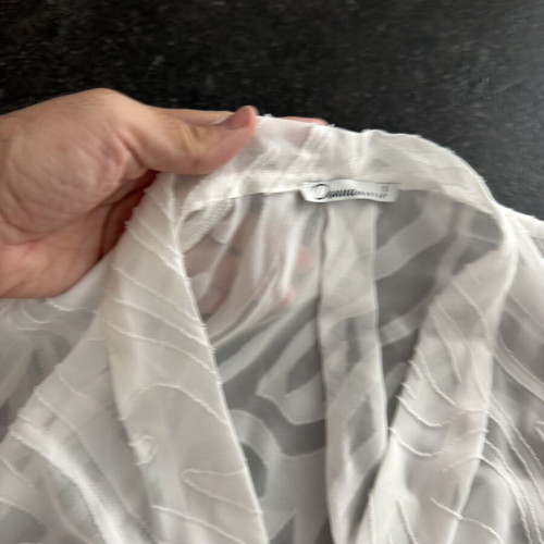 Donna Martha white see through blouse size S like new