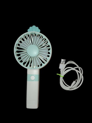 Portable fan like new with USB-micro USB charging cable